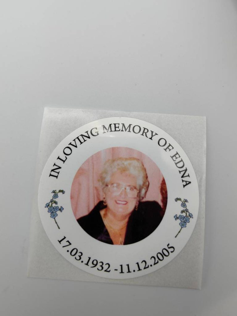 In Loving Memory Of, Funeral Stickers, Memorial Stickers, Photo ...