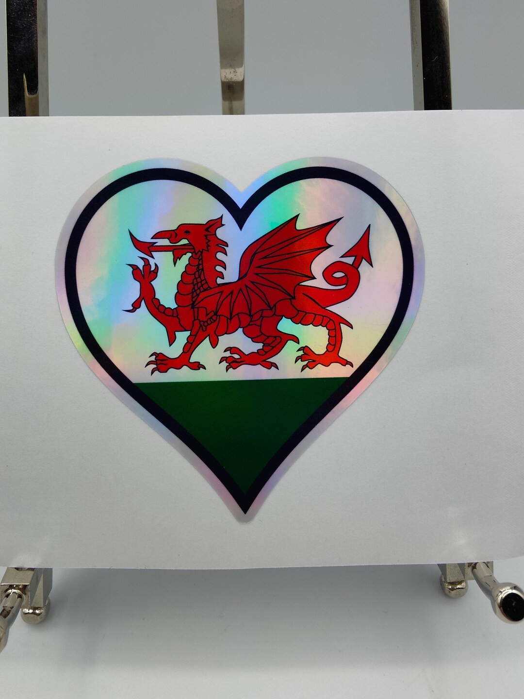 Welsh Dragon Heart, Symbol of Wales, Dragon Heart, Holographic, Fairy ...