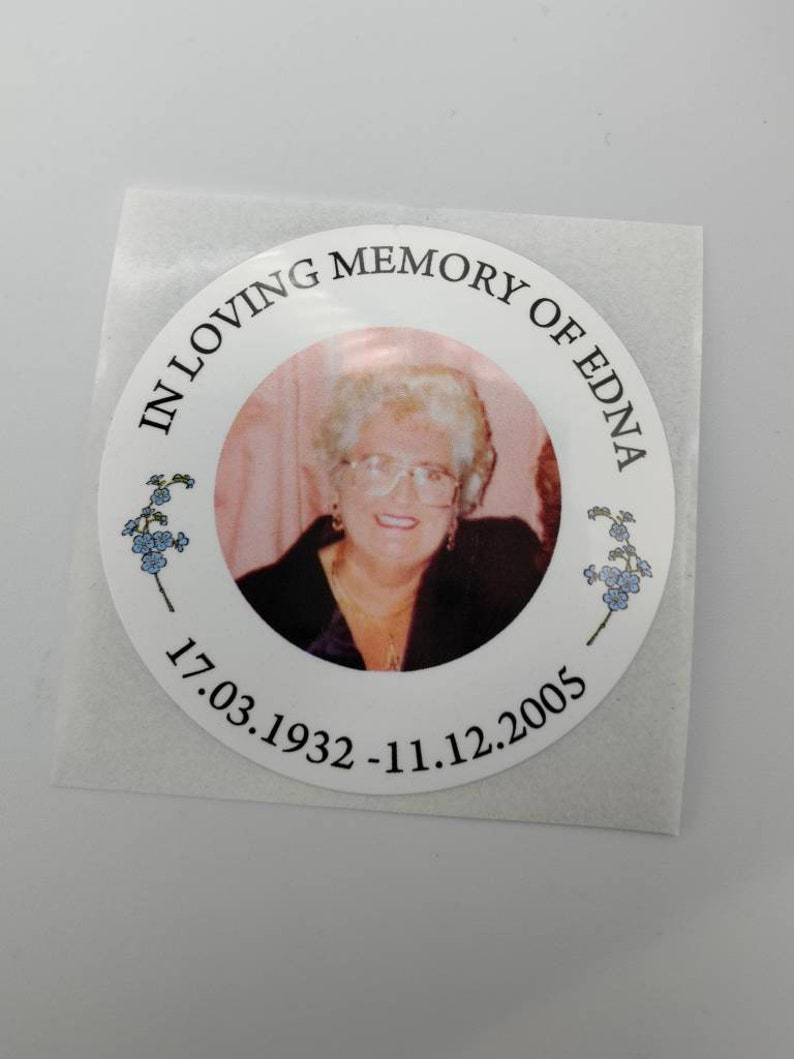 In Loving Memory Of, Funeral Stickers, Memorial Stickers, Photo ...