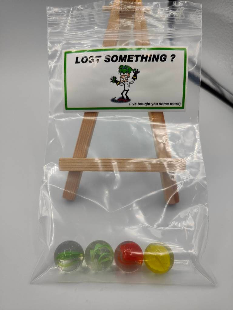 Lost Your Marbles, Practical Joke Labels, Christmas Joke, White Poly ...
