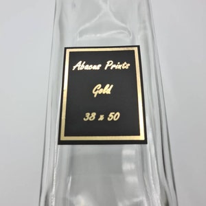 Etichette adesive personalizzate in vinile rettangolare nero opaco da 38 mm x 50 mm, per candele, bottiglie, promozionali, promozione di prodotti, bomboniere.