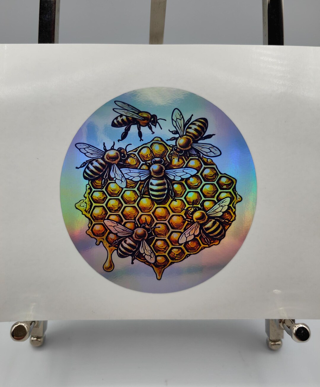 Hive Sticker Honey Bee's on Honeycomb, Hive Stickers, Home Made Honey Stickers ...