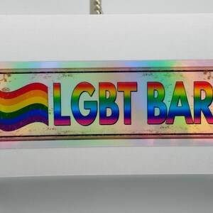 Sticker pour enseigne bar coloré LGBT, Sticker pour ordinateur Fierté, Lesbiennes, bisexuels, transsexuels, gays, holographiques, Stickers pour ordinateur portable, décalcomanies, téléphone