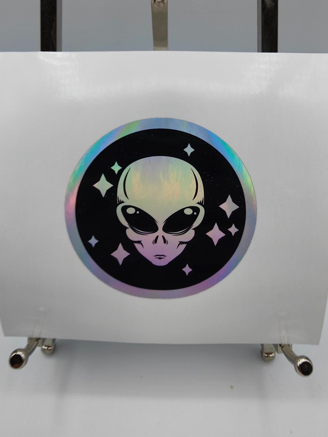 Alien Head Stars, Area 51, Holographic, Aliens, Stickers, Decals ...