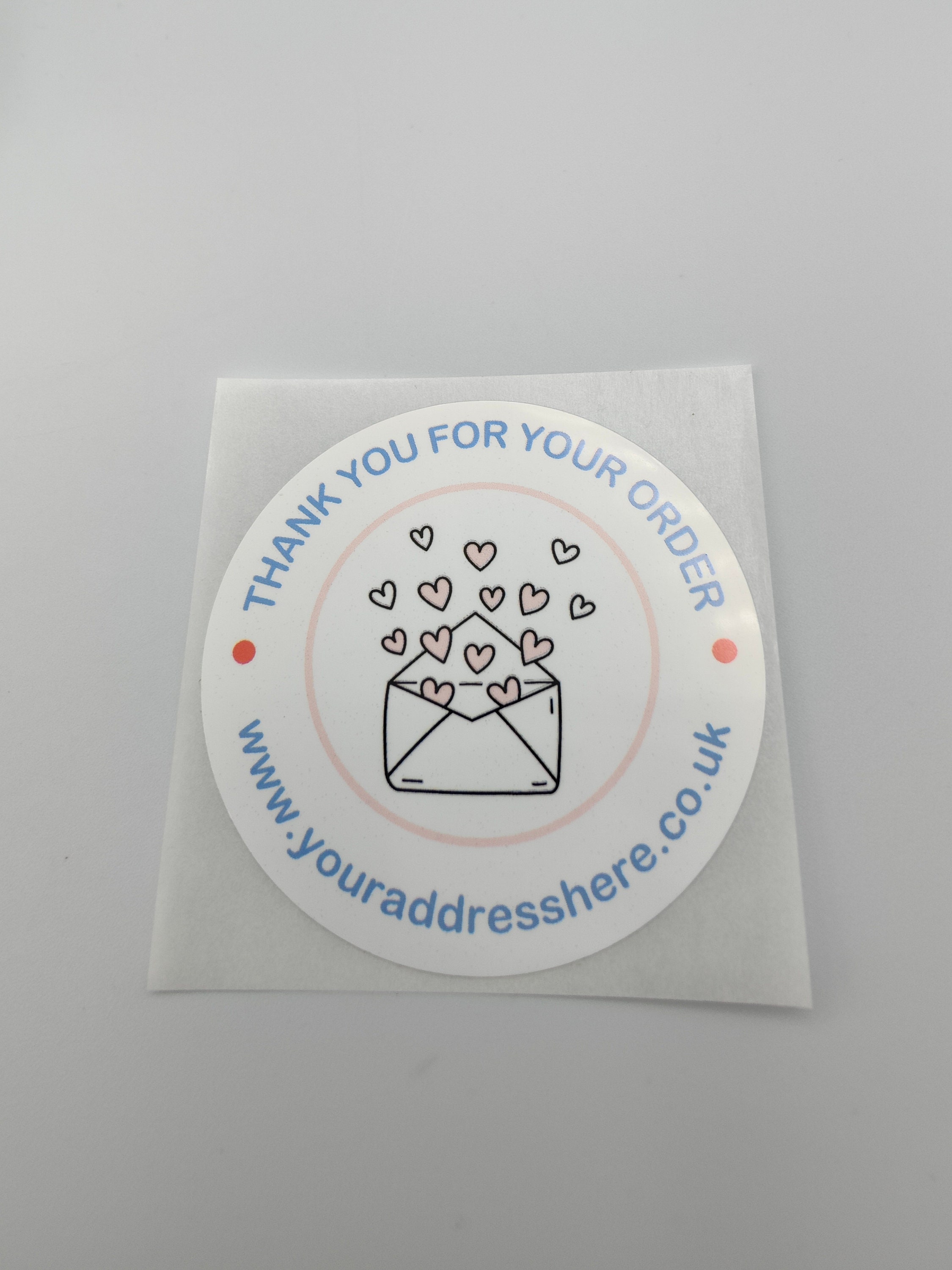 Thank You, Happy Mail Post Labels Stickers, Satin Gloss, Branding ...