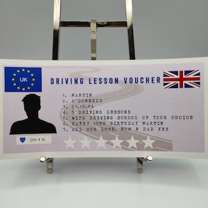 Rijlessen, Cadeaubon, Certificaat, Cadeau, Verjaardag, Kerstmis, Cadeaus, Instructeurslessen, Cadeau voor autorijden