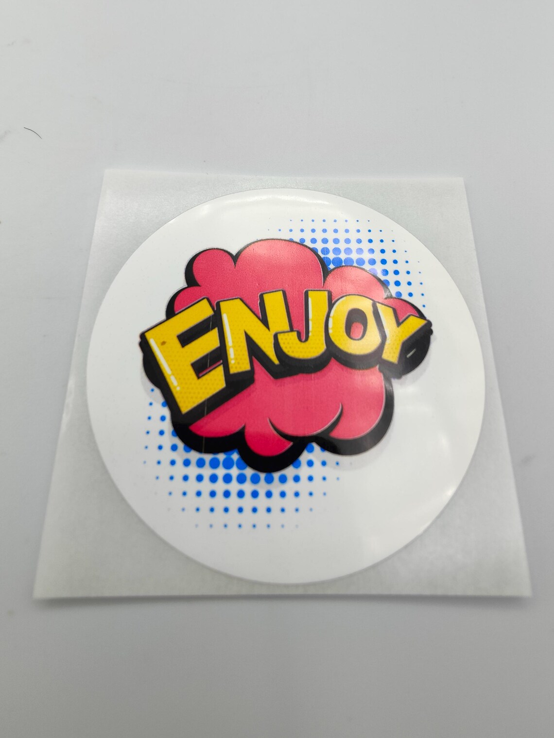 Pop Art Enjoy Sticker Labels, Gift Stickers, Present Stickers, Wrapping ...