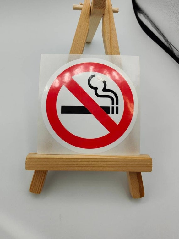 5 Sizes No Smoking Stickers Labels, Premium Gloss White, Health Aware,  Promote, Awareness, Stop Smoking Labels, Warning Labels Stickers