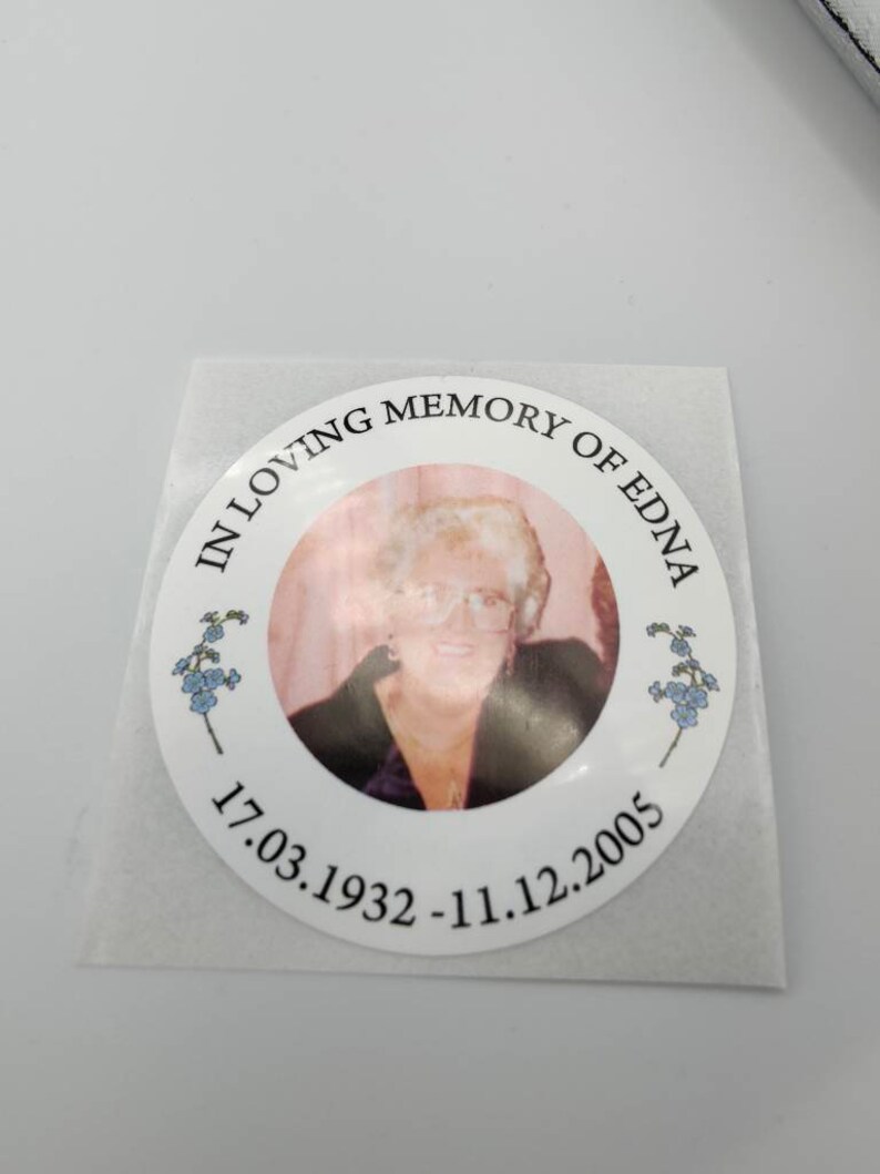 In Loving Memory Of, Funeral Stickers, Memorial Stickers, Photo ...