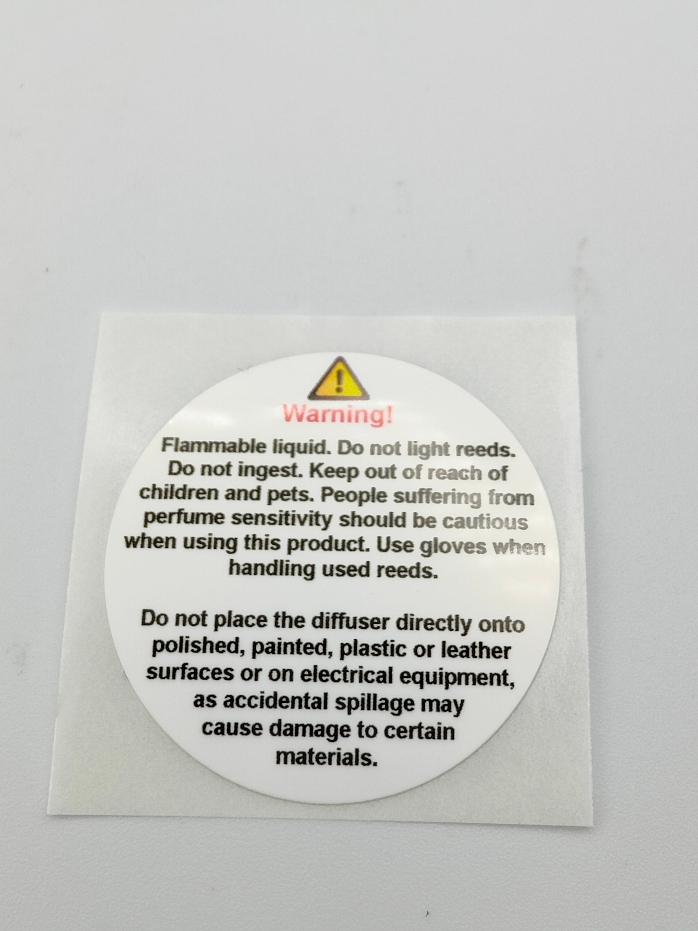 Diffuser CLP Warning Stickers Labels, Box Packaging Product Stickers ...
