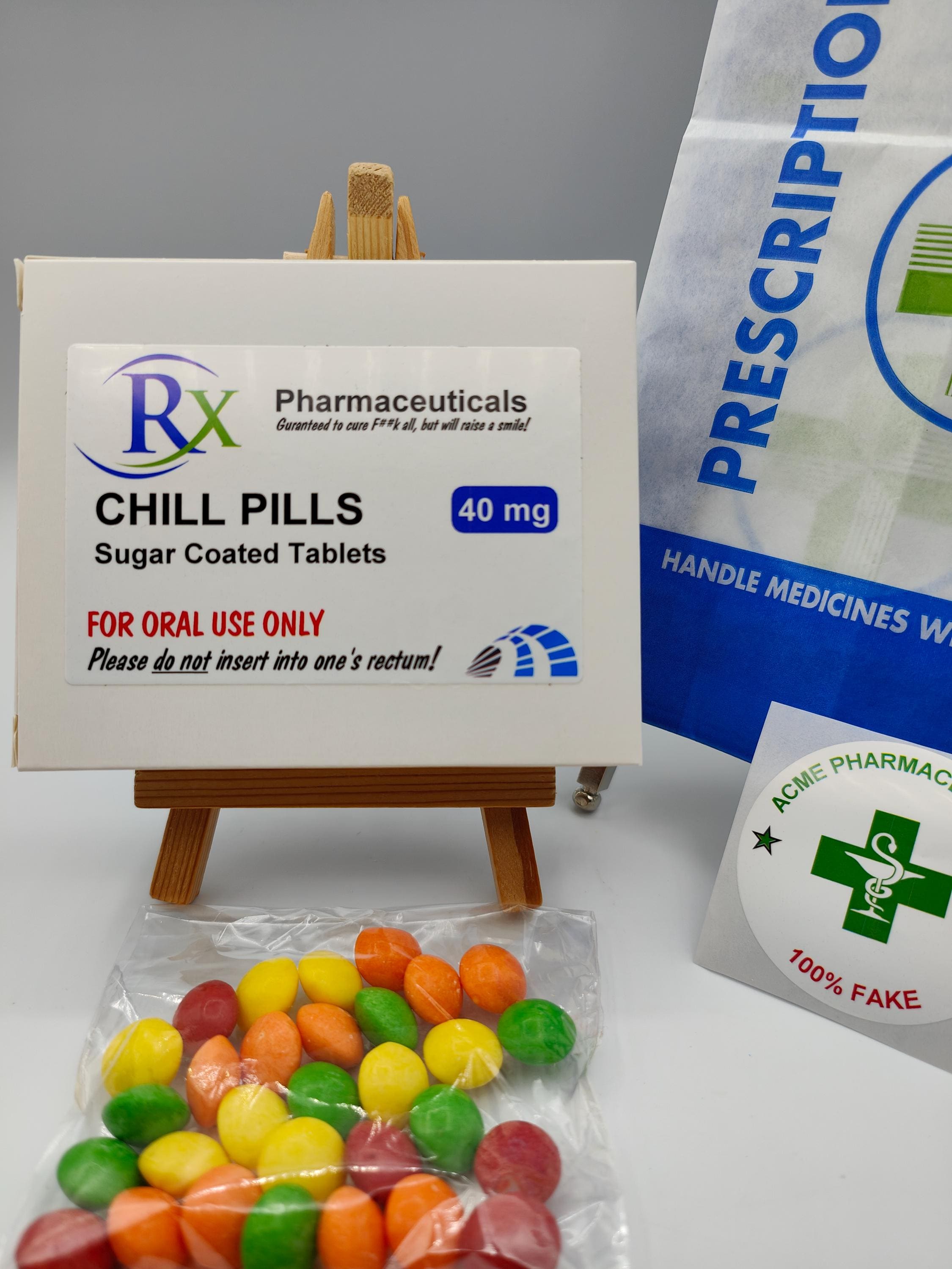Joke Chill Pills, Fake Tablet Box, Funny, Novelty, Cheeky, Stocking Fillers, Secret Santa, Husband, Wife, Brother, Sister, Birthday, Take A