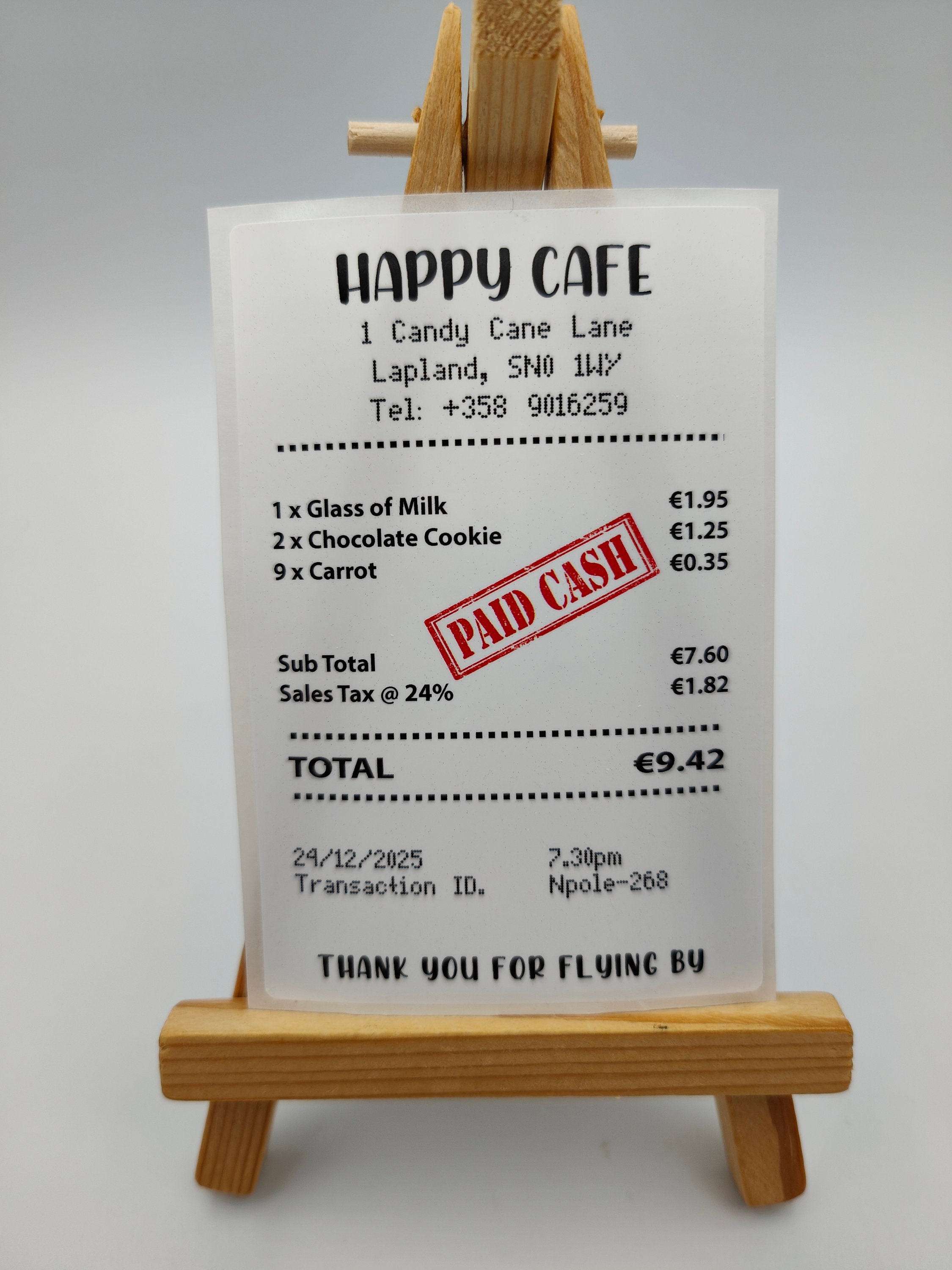 Till Point Labels Santa's Lost Cafe Till Receipt, Sticker, Label, Christmas Gift, Present ...