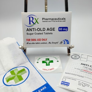Various Anti, Old Age, Novelty Joke Tablet Pills Box, Prank, Funny Gift, Cheeky, Stocking Fillers, Husband, Wife, Brother, Sister, Birthday