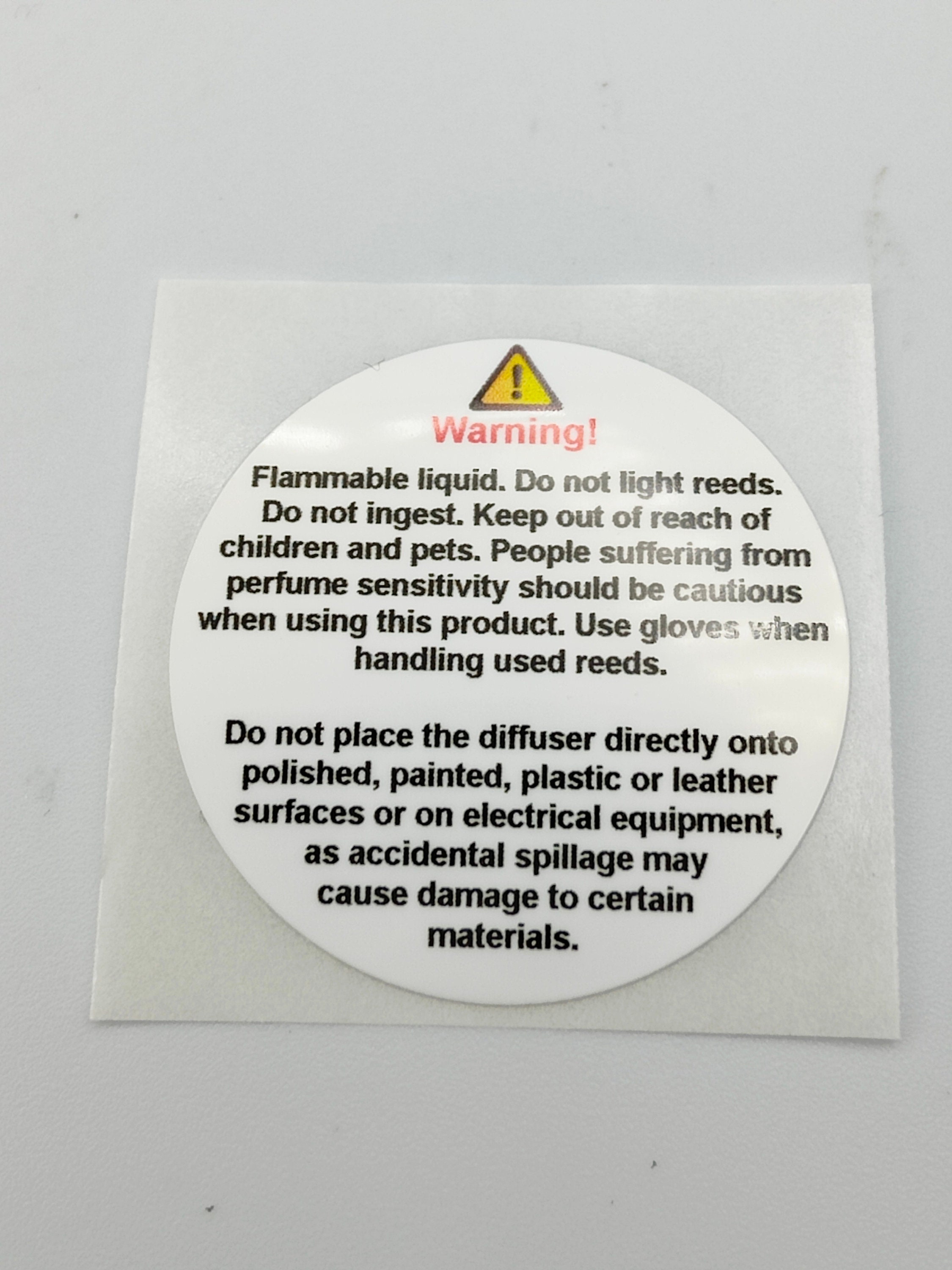 Diffuser CLP Warning Stickers Labels, Box Packaging Product Stickers ...