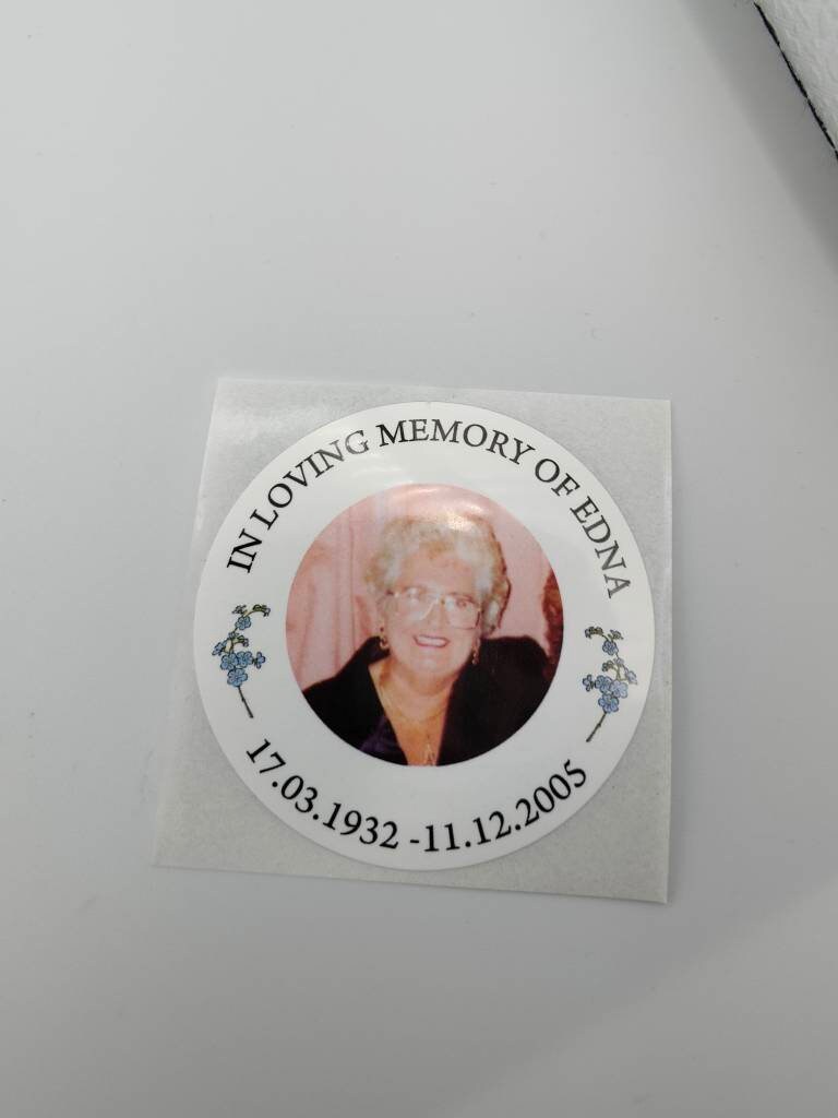 Funeral Sticker Cd R File In Loving Memory Of, Funeral Stickers, Memorial Stickers, Photo ...