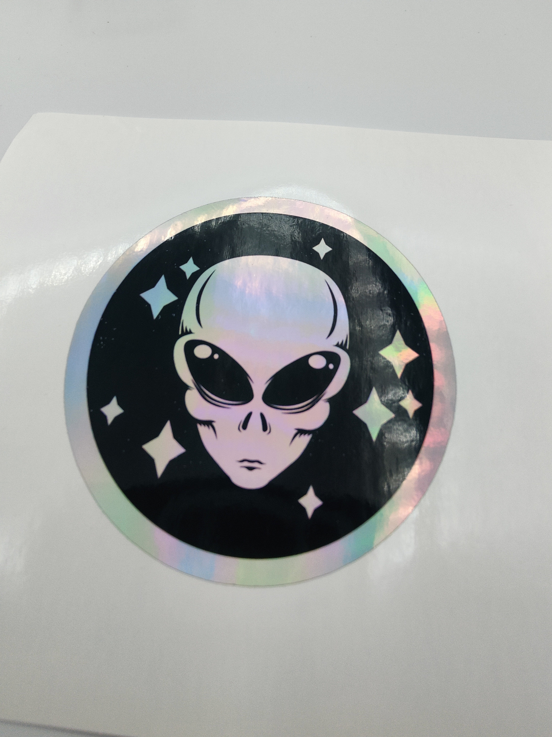 Alien Head Stars, Area 51, Holographic, Aliens, Stickers, Decals ...