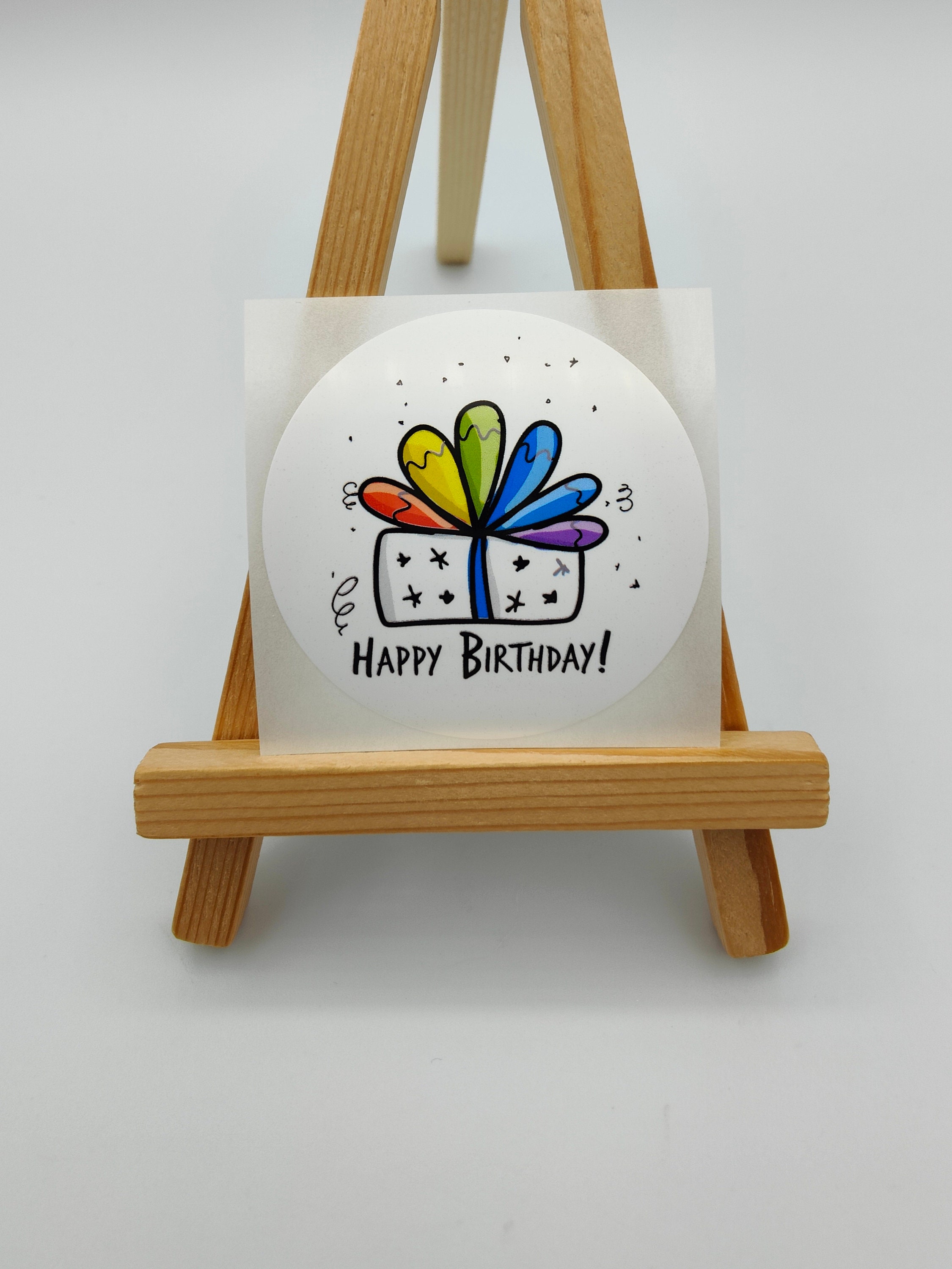 Happy Birthday Present, Stickers, Labels, Favor Labels, Goodie Bag ...