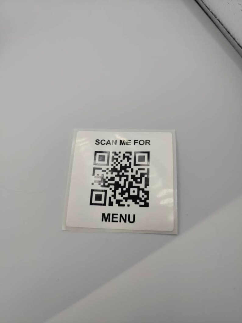 5 Sizes Square QR Codes Promotion Stickers White Satin Gloss Etsy