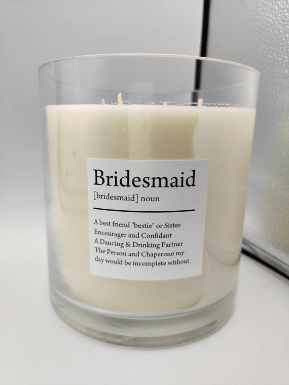 Buy Bridesmaids Candle Labels White Square, Stickers, Candle