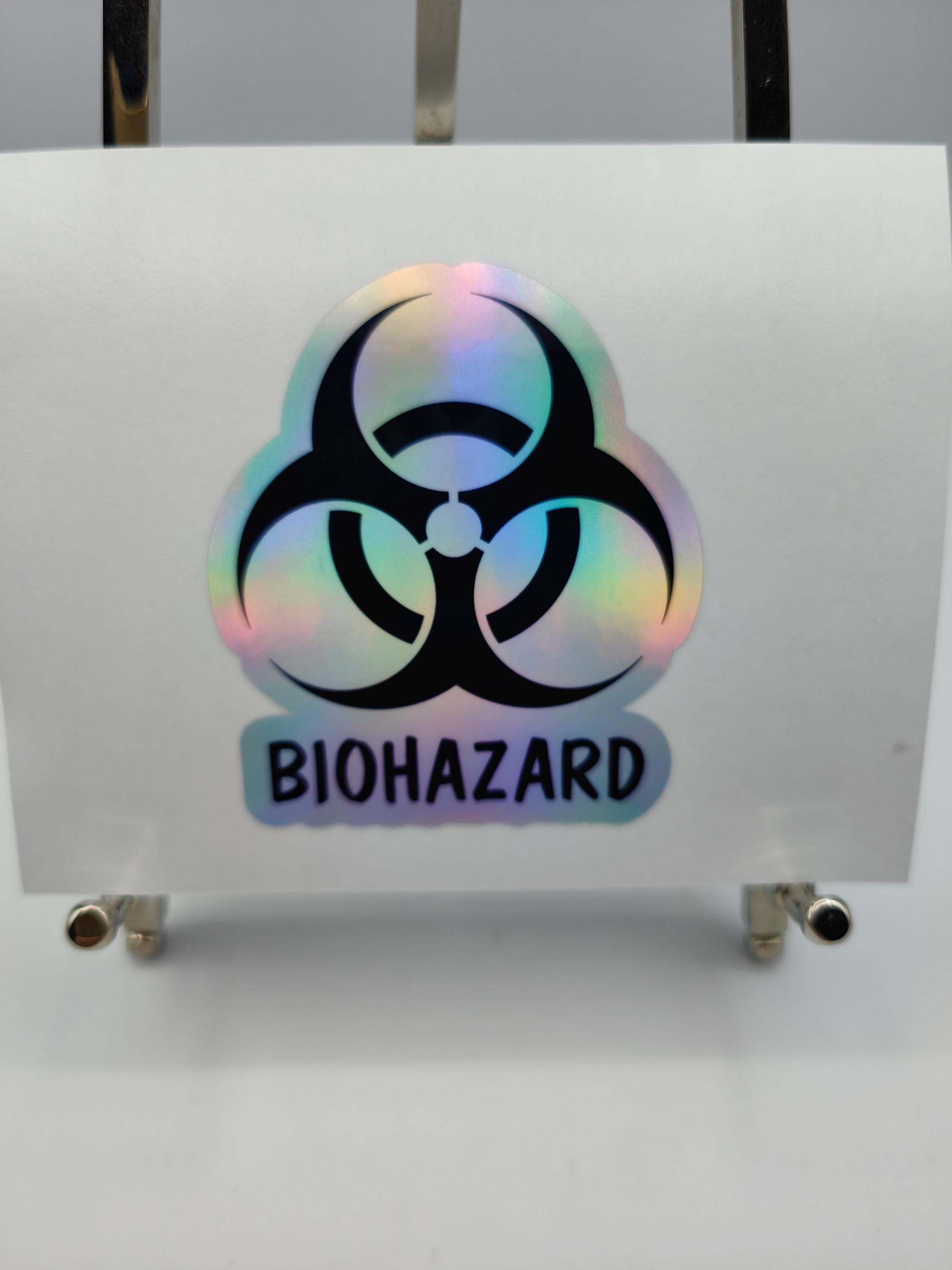Biohazard Toxic Warning Sticker Label, Holographic, Dangerous Liquid ...