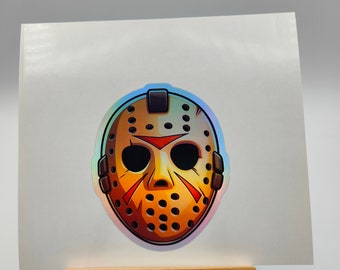 ジェイソン・ボーヒーズ風ホッケーマスク、ホログラフィックステッカー