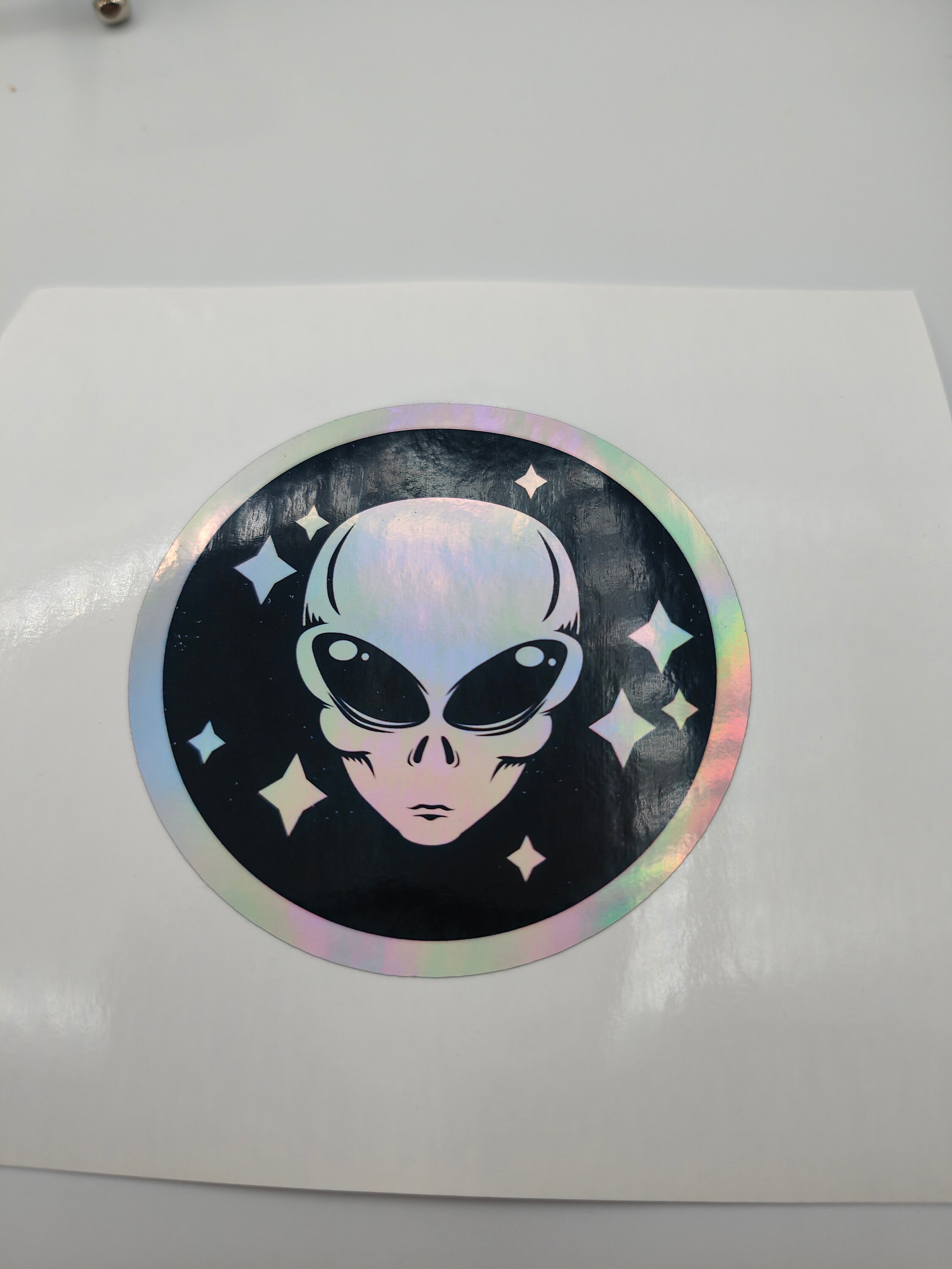Alien Head Stars, Area 51, Holographic, Aliens, Stickers, Decals ...