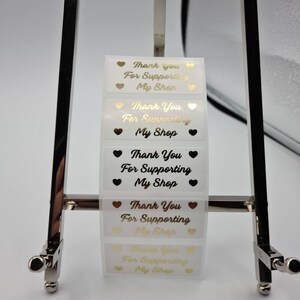 47 mm x 20 mm dank u stickeretiketten, retouradres, aangepaste witte rechthoekige etiketsticker verijdeld, winkelondersteuning, envelopstickers, stickers