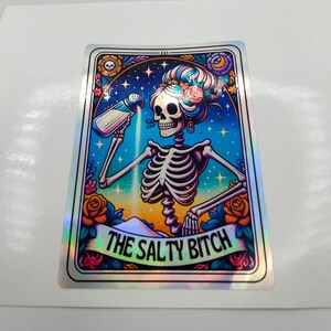 The Salty Bitch Tarot, Hyper, Lustig, Witz, Aufmerksamkeits-Defizit-Hyperaktivitäts-Störung, Holographische Aufkleber, Aufkleber, Laptop, Etiketten, Magie
