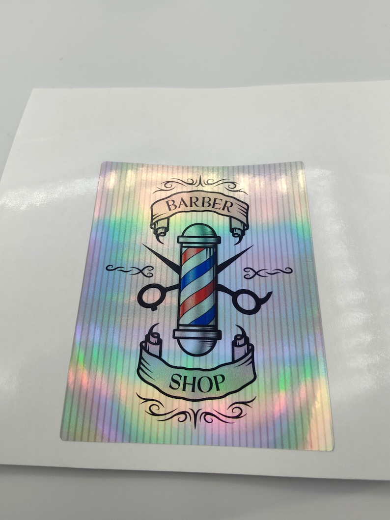 Barber Shop Sign Sticker, Hair Cutting, Shaving, Beard Trimming, Male ...