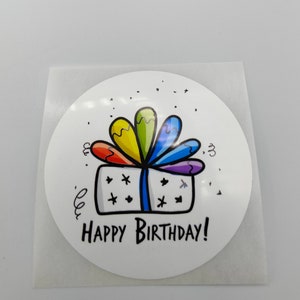 Happy Birthday Present, Stickers, Labels, Favor Labels, Goodie Bag ...