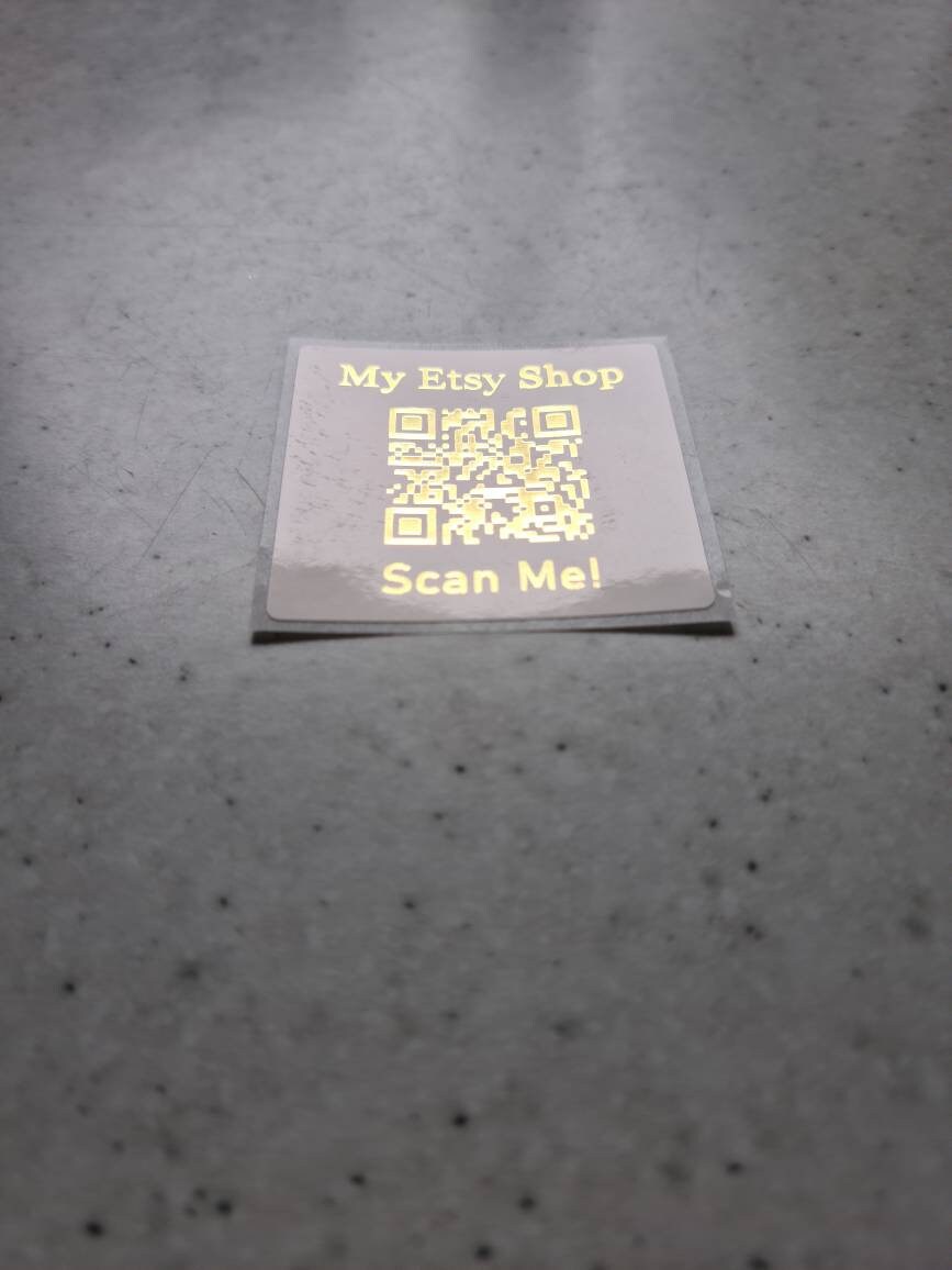Square Qr Code Sticker 45mm Square QR Codes Promotion Stickers Gloss White Custom | Etsy