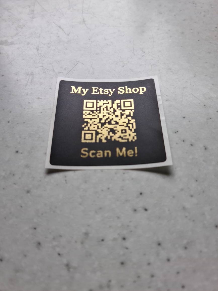Square Qr Code Sticker 45mm Square QR Codes Promotion Stickers Gloss White Custom | Etsy