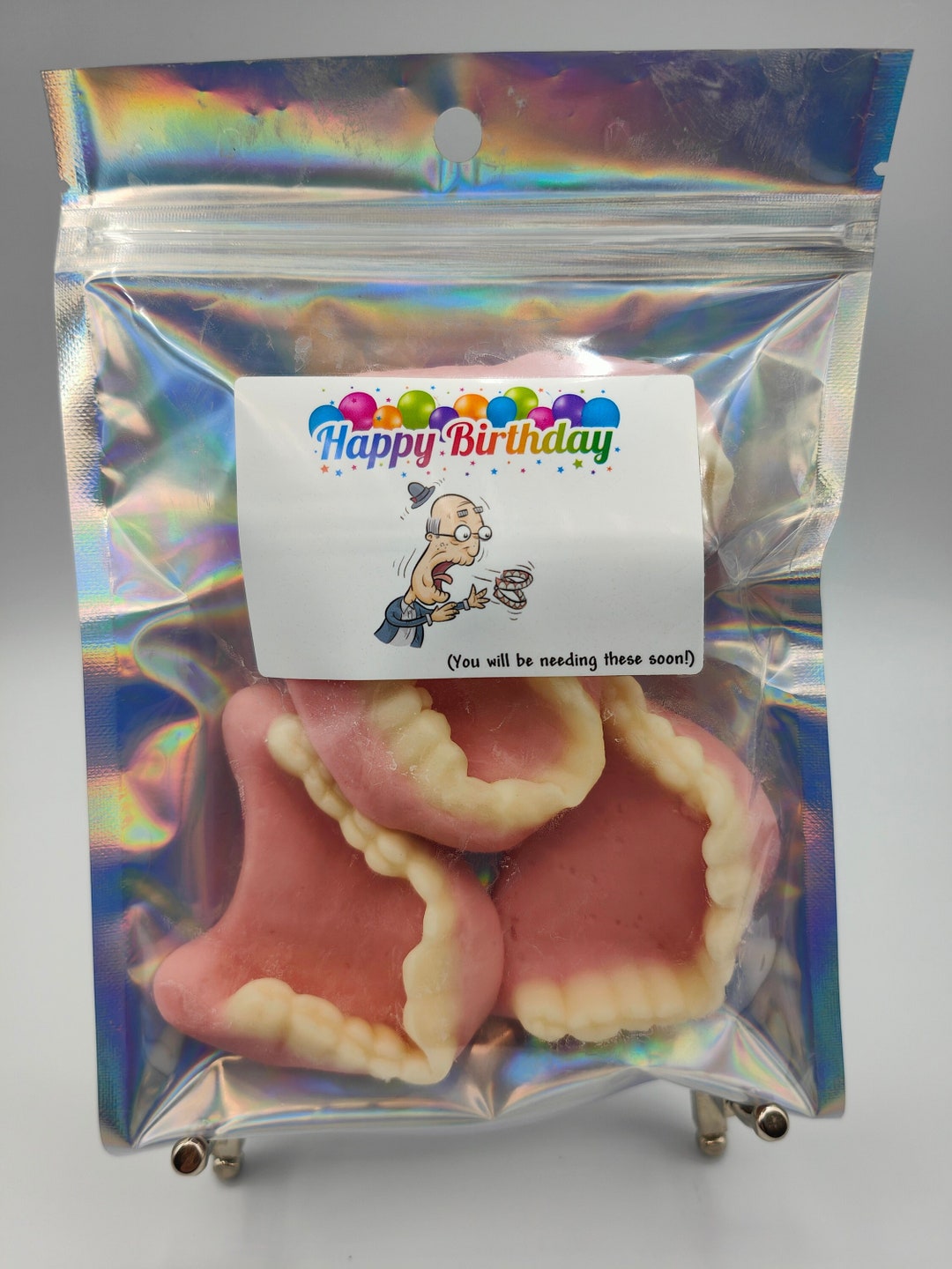 Happy Birthday Practical Joke Gift False Dentures Teeth Gag Etsy