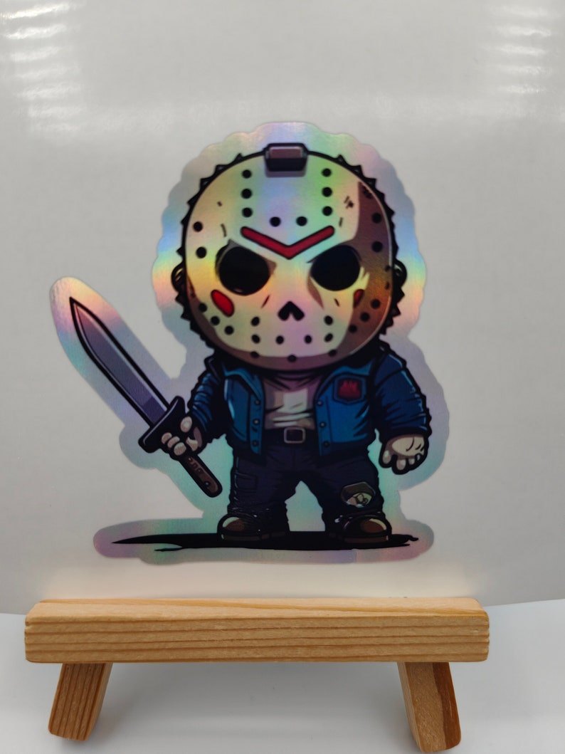 Mini Jason Voorhees's, Friday the 13th, Holographic Sticker, Horror ...
