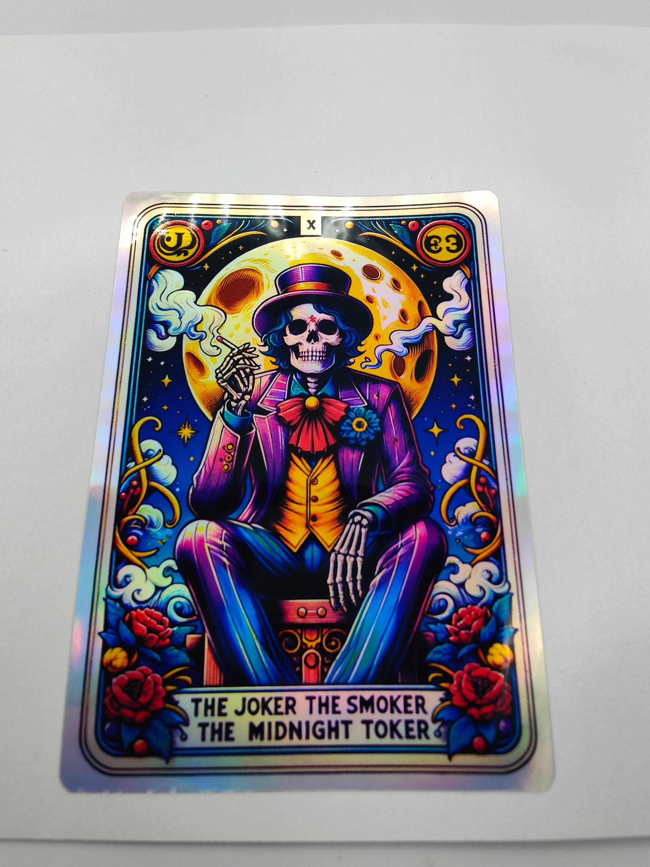 RIDDEL JOKER 特典 ポストカード The Joker, Smoker, Midnight Toker Tarot Card Sticker // Die-cut
