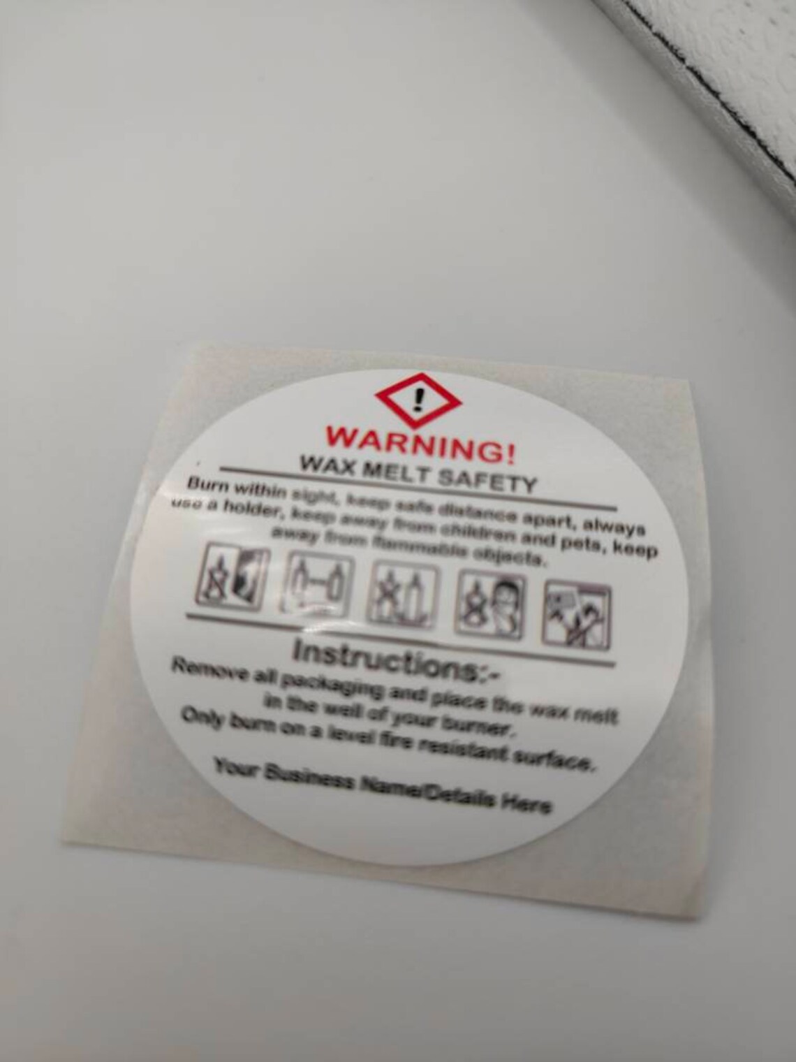 Candle CLP Warning Stickers Labels, Box Packaging Product Stickers ...
