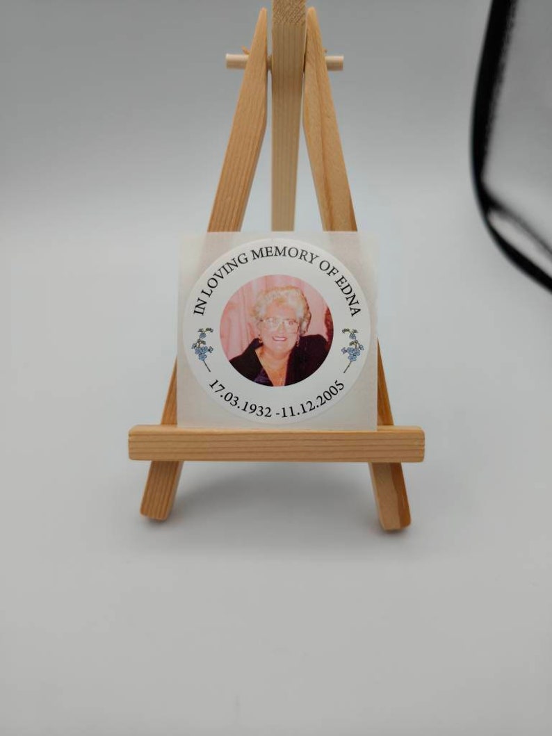 Funeral Sticker Frame In Loving Memory Of, Funeral Stickers, Memorial Stickers, Photo ...