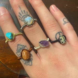 Wire Wrapped Crystal Ring | Wire Wrapped Gemstone Ring | Crystal Ring | Dainty Crystal Rings | Custom Crystal Ring