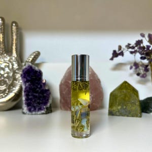 Focus & Clarity Essential Oil Roller | Focus Essential Oil | Clarity Essential Oil | Crystal Infused Oil | Oil Perfume Roller