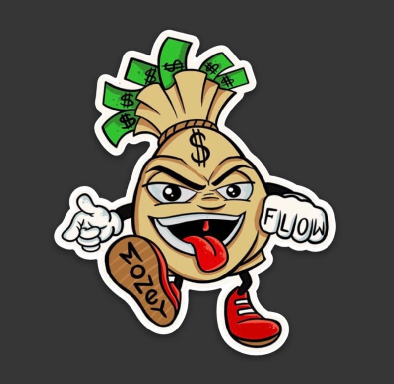 Money bag sticker Etsy