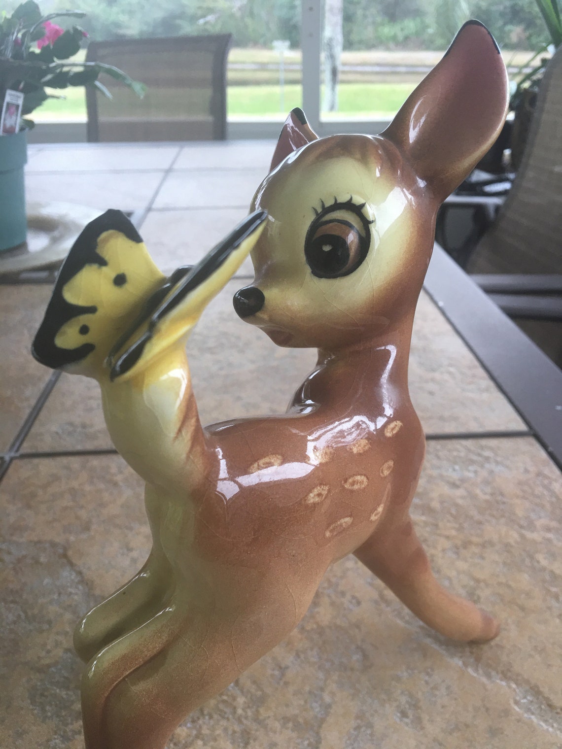RARE Disney Bambi Statue 16 Tall Big Large Garden Yard DEER Figure / Repainted