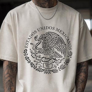 Mexico SVG, Mexico Coat of Arms SVG, Mexican Eagle PNG, T-Shirt Design File, Gift, Mexican Flag, Vector, Sublimation, Digital Download File