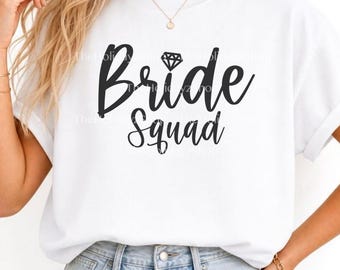Bruidsteam SVG, Bruid PNG, Vrijgezellenfeest, T-shirt ontwerpbestand, Sublimatie, Diamant, Team Bruid, Bruidsmeisje, Bruiloft, Bruids, Digitaal bestand