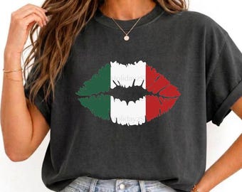 Mexicaanse vlag lippen SVG: Vector snijbestand, PNG clipart (digitale download)