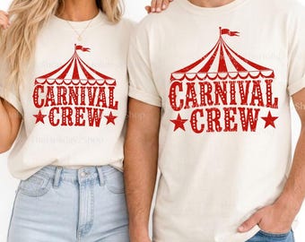 Carnival Crew PNG, Carnival Crew Birthday, Circus, Sublimation, T-Shirt Design, Vintage, Distressed, Digital Download File