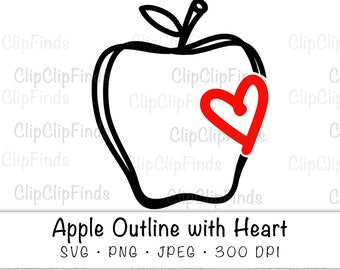Download Apple Outline Svg Etsy