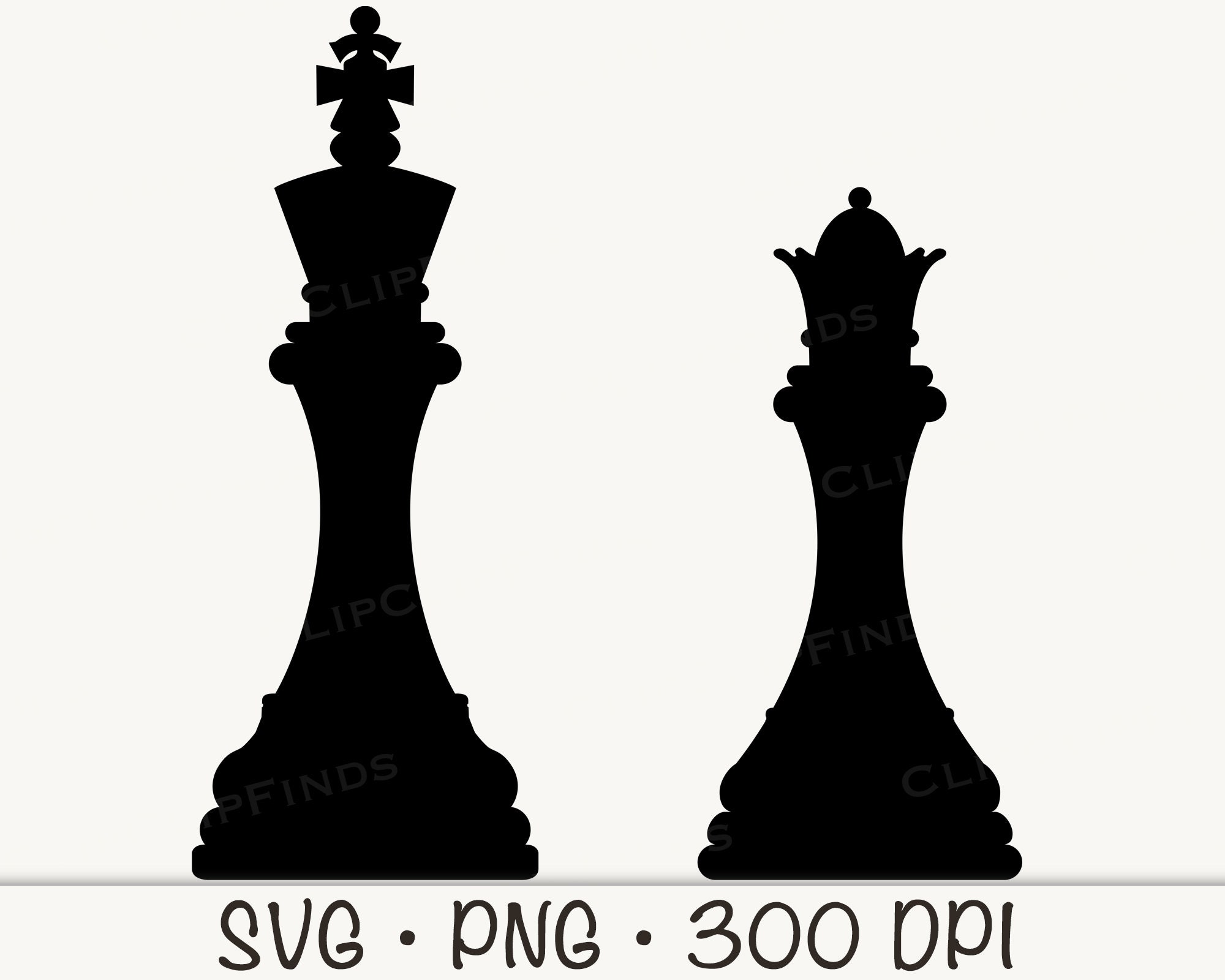 Chess King and Queen SVG Vector Cut File and PNG Transparent -  Sweden