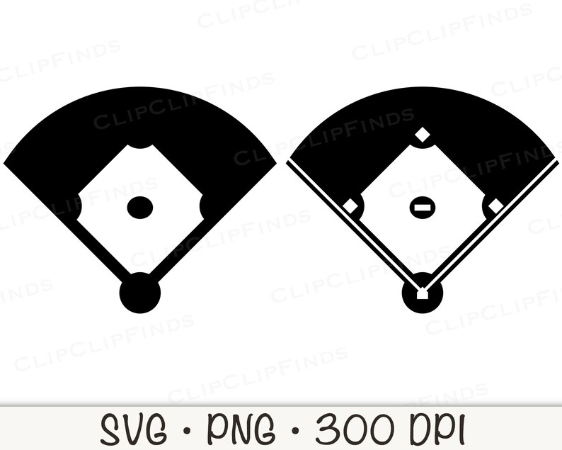 Baseball Field SVG, Baseball Diamond Field SVG PNG Instant Digital Download image 4