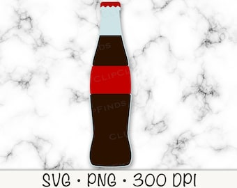 Soda Bottle Clipart: Soda Pop SVG, PNG (Digital Download)