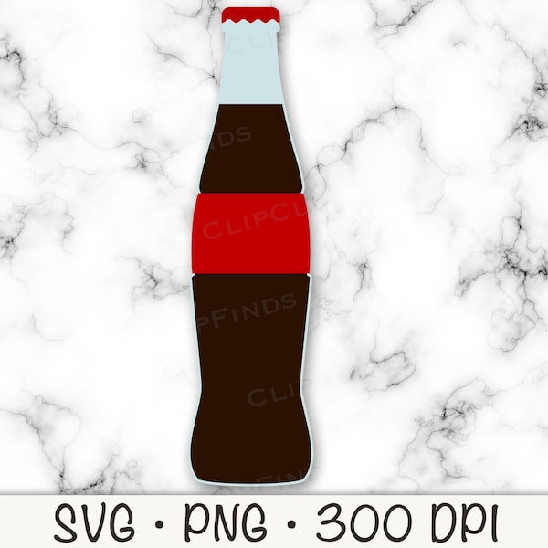 Soda Bottle SVG, Soda Pop Clipart, Soda PNG, Instant Digital Download